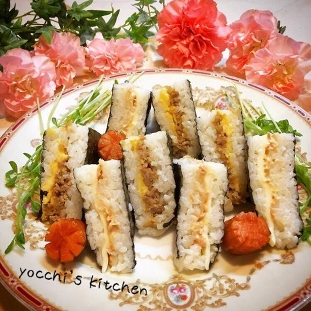 おにぎりサンド&手作りスマホカバー