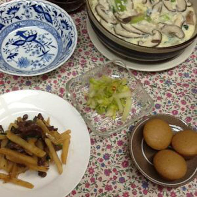 ３月第２週の教室、しっかり食べる中華