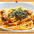 舞茸と納豆の和風パスタ。