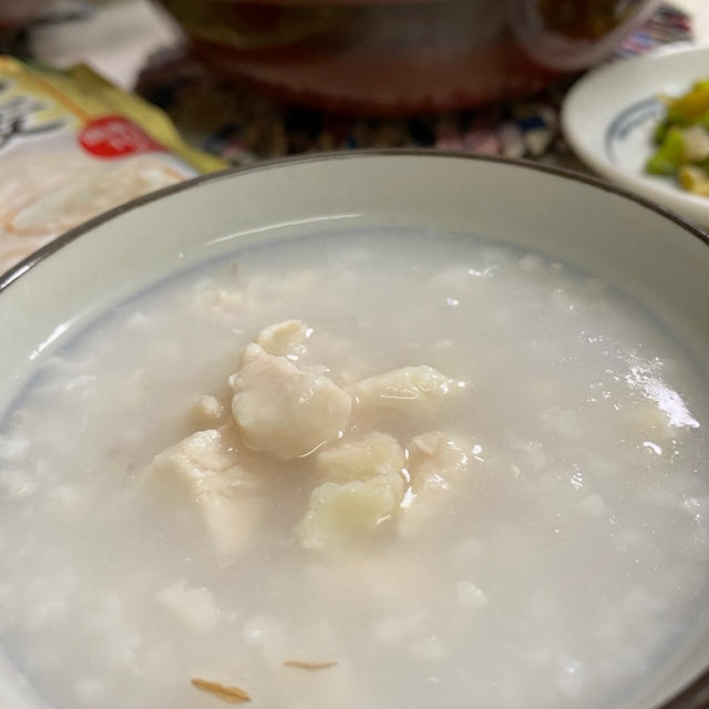 休み前は呑み過ぎで、鶏粥ごはん♡