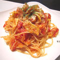キャベツたっぷり♪トマトパスタ