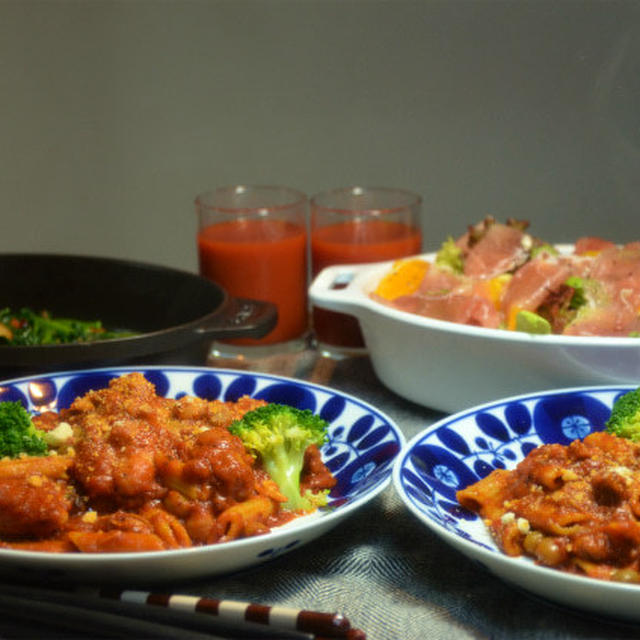 ストウブでチキンのトマト煮込み