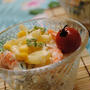 オクラと エビの マカロニサラダ 〜ゆず胡椒風味〜