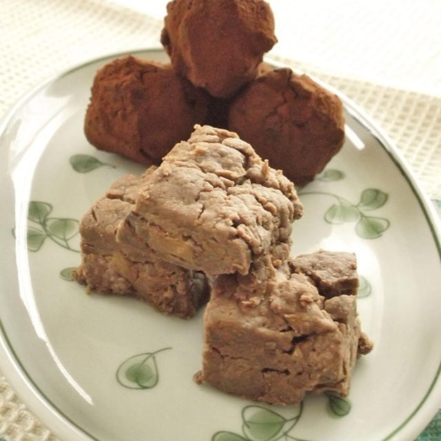 バレンタインに✿Ｗチョコビスケット＆あんこトリュフ