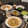 皿うどんとターサイ炒めとか中華の夜ごはん