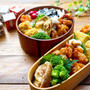 椎茸のツナチーズ入り♪鶏の唐揚げ甘辛ダレ弁当♪