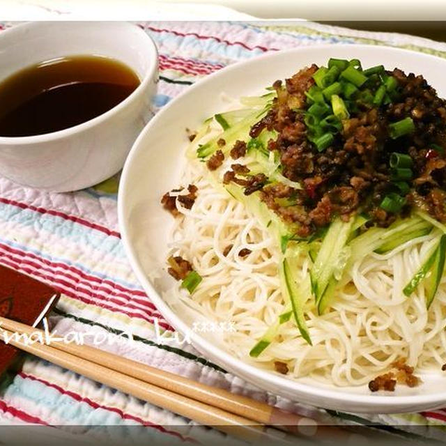 チリソースひき肉のぶっかけそうめん☆