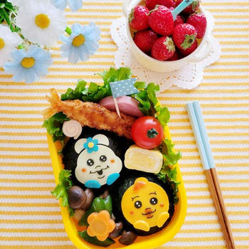 んぽちゃむ＆きみまろキャラ弁♪︎