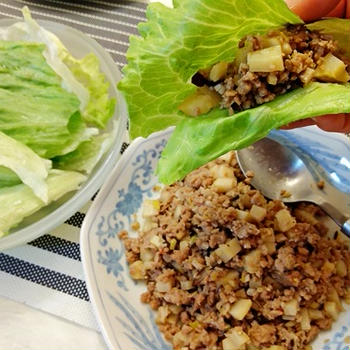 シャキシャキのたけのこを楽しむ♪豚肉とたけのこのレタス包み～☆☆☆