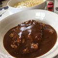ラーメン&半カレー 昼ごはん(笑