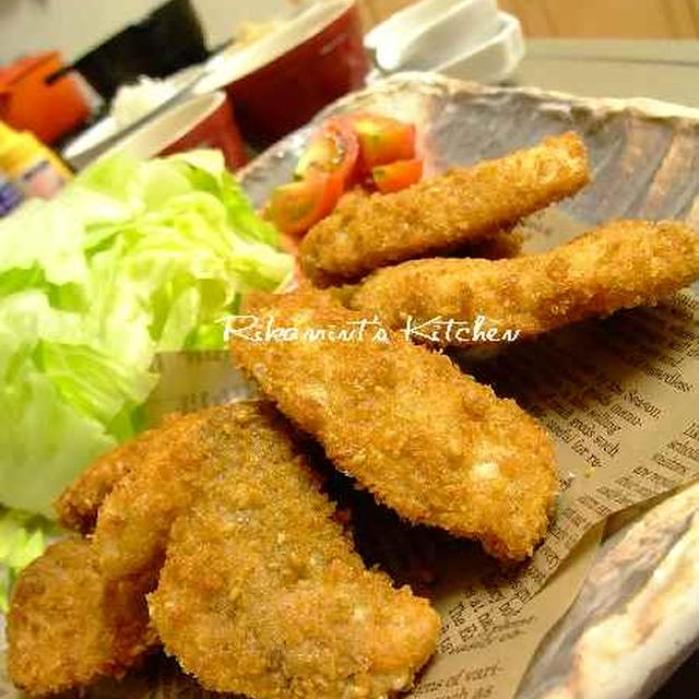生パン粉でサーモンカツレツ