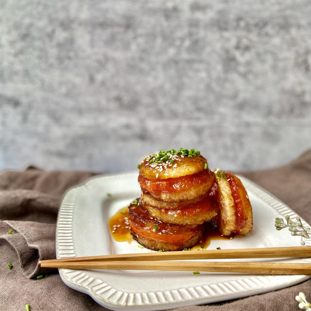 vegan（ヴィーガン）レシピ。新食感？大根とトマトの挟み揚げの作り方