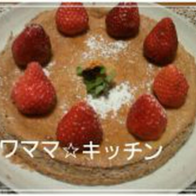 いちごのベイクドチーズケーキ