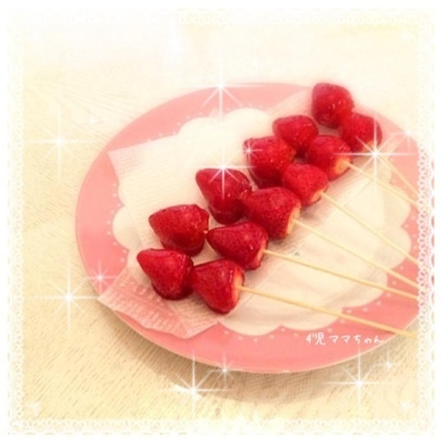 縁日のイチゴ飴☆レシピ