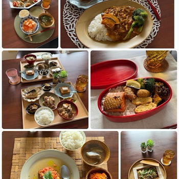 今週1週間の献立（昼・夜・おべんとう）と野菜で作るカラフル副菜