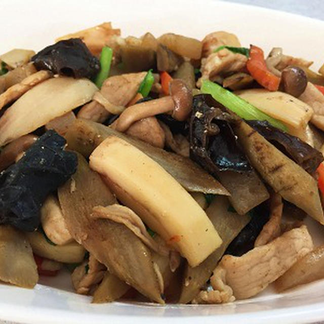 根菜の炒め煮＆椎茸のチーズ焼き♪