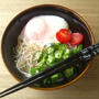 オクラ＆ちりめんじゃこの、ぶっかけ素麺