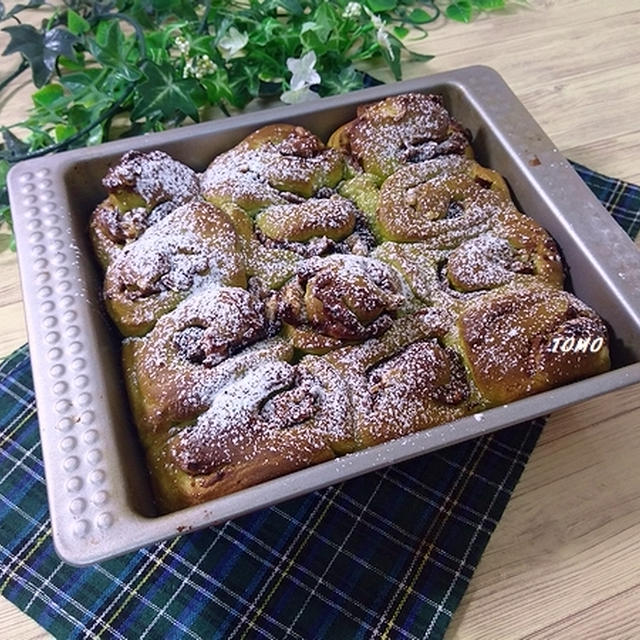 ひな祭りにも♪抹茶と餡子のちぎりパン