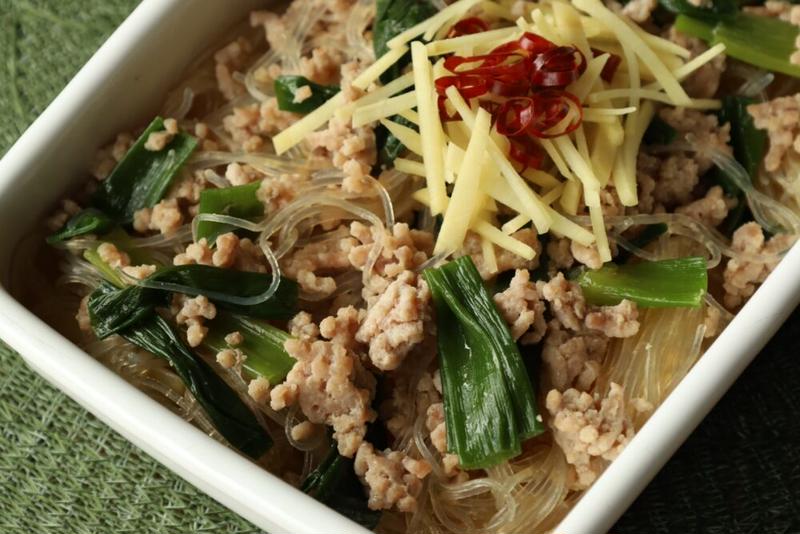 人気のレンジで春雨とひき肉の中華風炒め。お弁当の作り置きおかずレシピ。