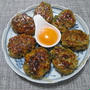 食欲をそそる♪ 月見セルリー照り焼きつくね &　セルリーの冷凍方法