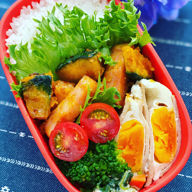 【お弁当動画】#37 カボチャとベーコンのにんにく炒弁当 [Michelle’s Bento]