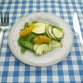 ズッキーニ、サヤエンドウとオレンジのサラダ【Courgette, Sugar Snap Peas and Orange Salad】 by りこりすさん