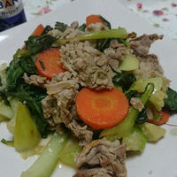 豚肉と青梗菜のスパイシー炒め