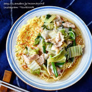 パリパリ♪あんが絡まっておいしい【豚バラ白菜のあんかけ焼きそば】#ランチ