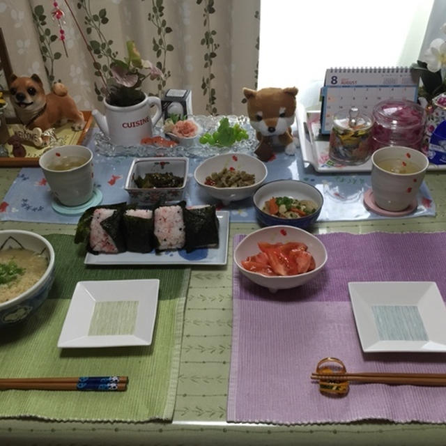 お昼ご飯と初秋のディスプレイ
