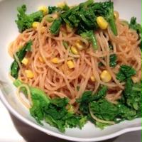 菜の花とたらこのパスタ