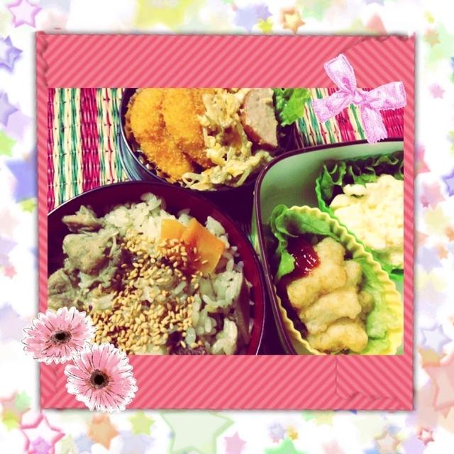 今年最初の恐縮するお弁当。。。つくレぽいただきました～