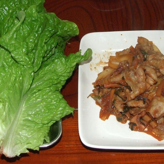 豚キムチ＆蓮根の照り焼き