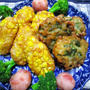 Oh！！焼きとうきびな天ぷらかまぼこ＆葱天ぷらかまぼこ（トマトおろし添え）