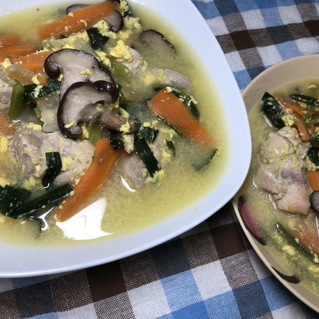 献立１６－７・チキンとたっぷり野菜のクッパ風スープ