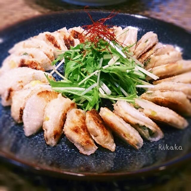 鶏つくねの大根挟み焼き