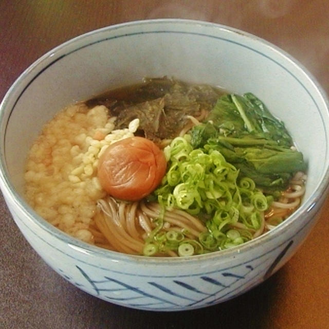 あったかお蕎麦で朝ごはん