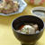 ねっとりからむ～豚肉と里芋のねぎ塩炒め。あごつみれ汁。佐渡名産で。