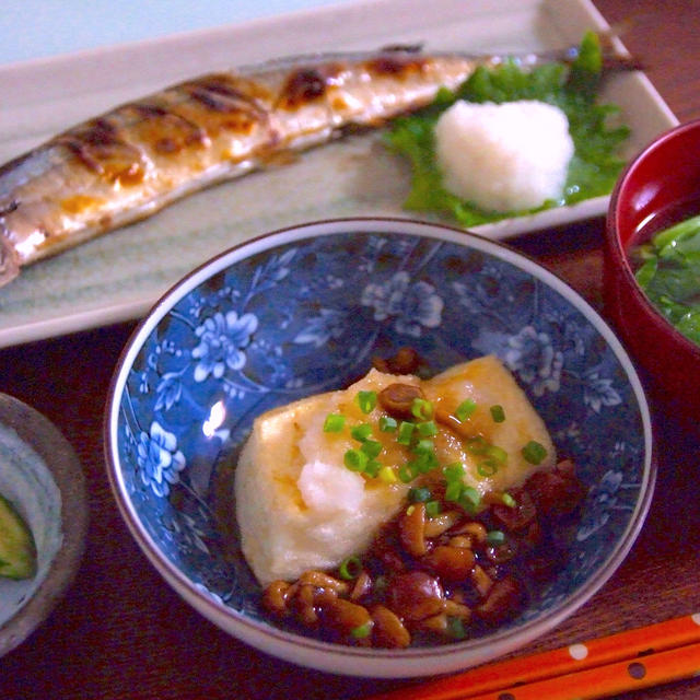 焼く「揚げ出し豆腐」１５０円！