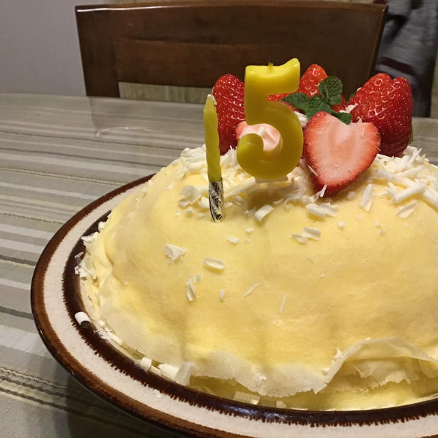 15歳のお誕生日ケーキはミルクレープでした By アスリートフードマネージャー 阿部優さん レシピブログ 料理ブログのレシピ満載