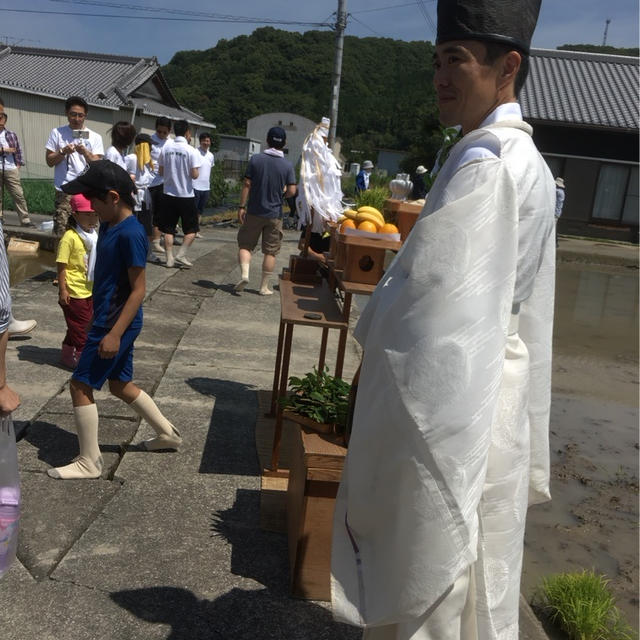 平和酒造さんの田植えに参加しました