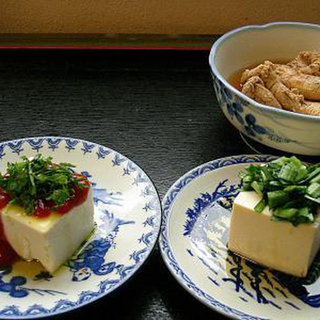 『変わった豆腐の食べ方』で朝食