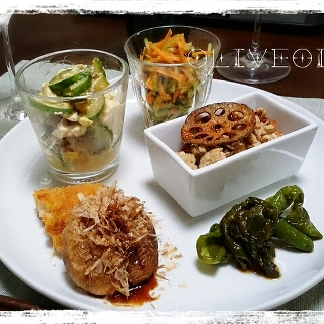 かみかみお野菜料理のワンプレート♪