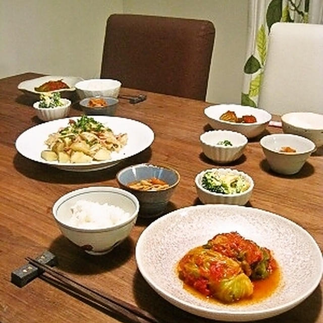 塩麹でロールキャベツ