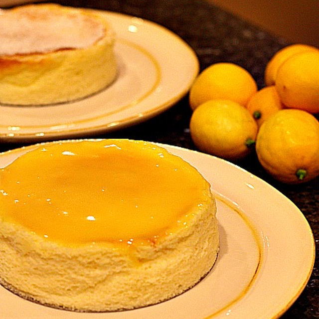 Souffle Cheesecake with Lemon Curd
