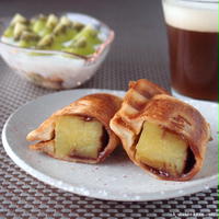 焼き芋とチョコレートのホットサンド