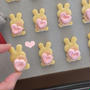 【レシピ】うさぎとイースターエッグの🥚ハートマシュマロクッキー♥