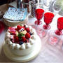 クリスマスの飾りやケーキの準備中～去年のクリスマス～
