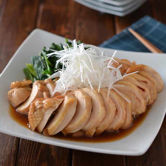 レンジ鶏チャーシュー。【鶏むね肉２枚をレンジでしっとり簡単に】