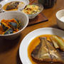 煮魚定食な晩ごはんとしゃべる猫