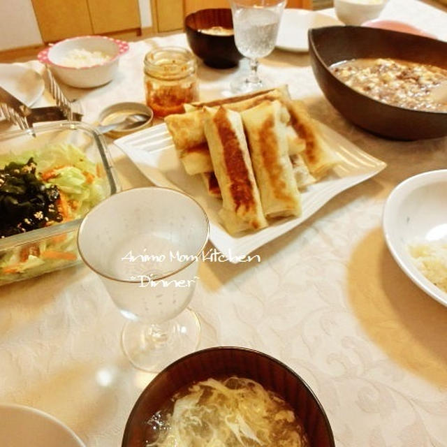 お休みの日は、ガッツリ★中華料理の晩ごはん。